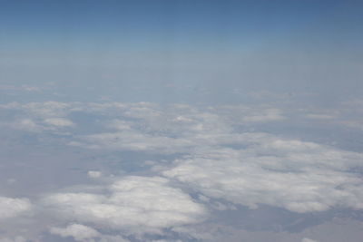 Aerial view of clouds in sky