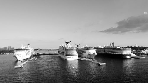 Boats in sea