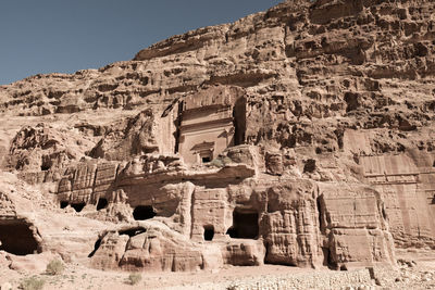 View of rock formations against sky