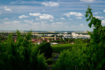 Panoramic view of townscape against sky