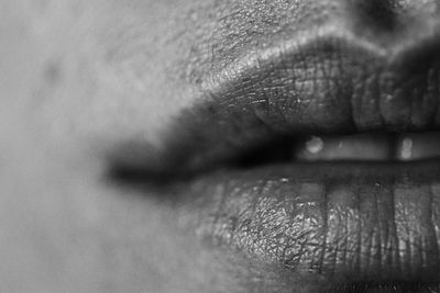 Close-up of woman lips