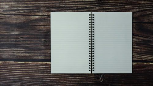 Directly above shot of book on table