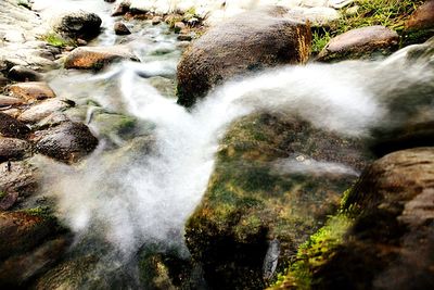 Close-up of waterfall