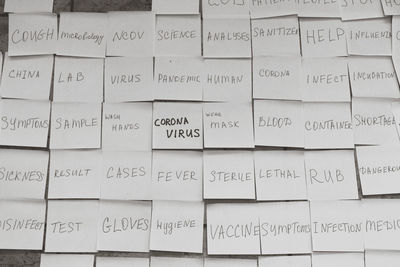 Close-up of text on paper