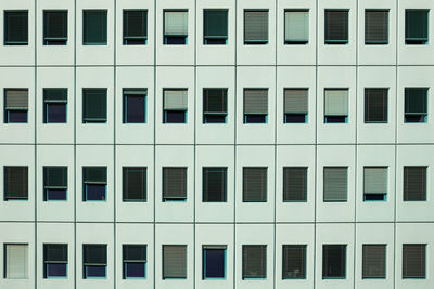 Full frame shot of modern building during sunny day