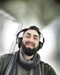 Portrait of young man smiling