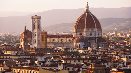 Cathedral of santa maria in fiore with giotto's bell tower in florence