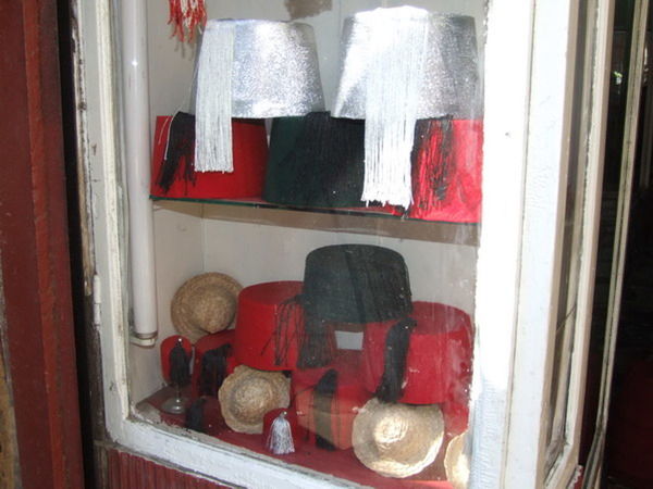 CLOSE-UP OF OLD GLASS DOOR WITH WINDOW