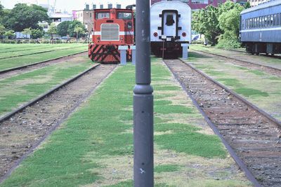 Train on railroad track