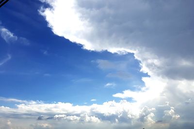 Low angle view of clouds in sky