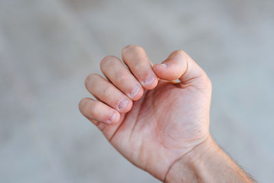 Close-up of human hand