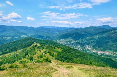 Scenic view of landscape against sky