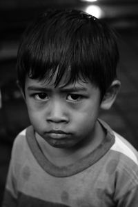 Close-up portrait of cute boy