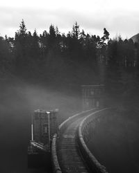 Empty bridge against sky