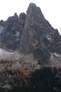 Scenic view of mountains against clear sky