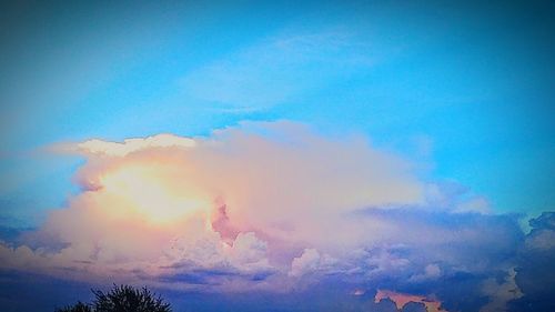 Low angle view of cloudy sky