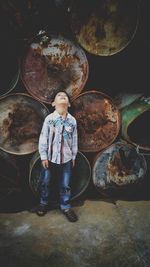 Portrait of boy looking at camera