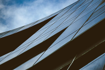 Low angle view of modern building against sky