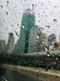 Raindrops on glass window