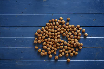 High angle view of fruits on table