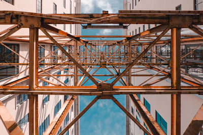 Low angle view of bridge against sky