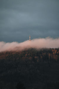 Scenic view of landscape against sky during sunset