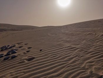 Scenic view of desert against sky