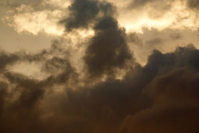 Low angle view of cloudy sky