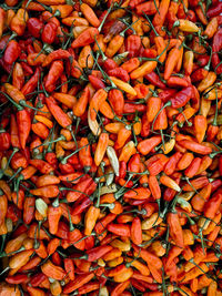 Pile of chillies on a fresh market