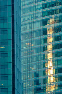 Low angle view of modern building in city