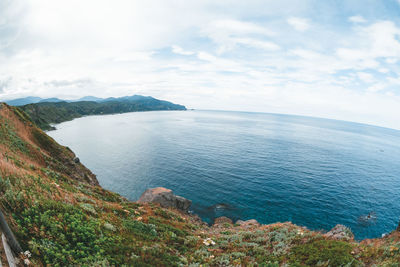 Scenic view of sea against sky