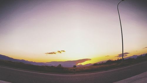 Scenic view of landscape at sunset