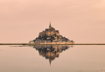 Reflection of building in lake