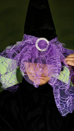 Close-up of wedding dress