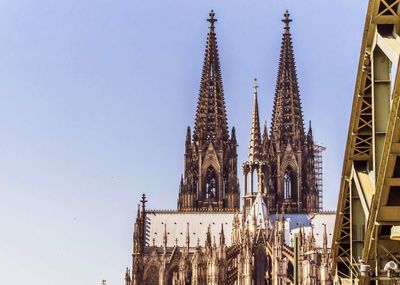 Low angle view of temple building against sky