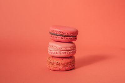 Close-up of cupcakes against white background