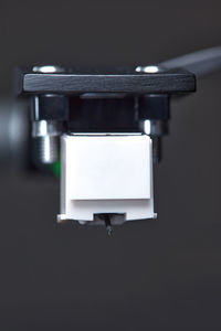 Close-up of record player needle