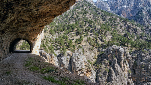 Scenic view of rocky mountains