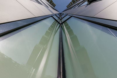 Low angle view of modern building against sky