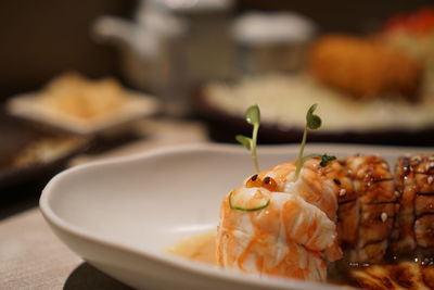 Close-up of dessert in plate