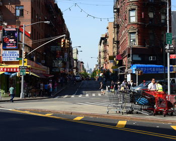 City street with buildings in background