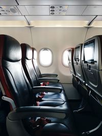 Interior of airplane