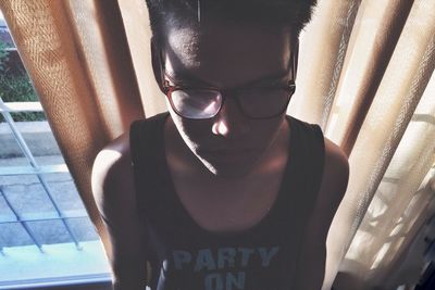 Woman looking at camera