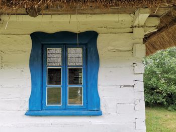 Closed door of old building