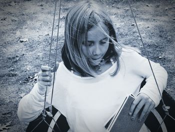 Girl on swing