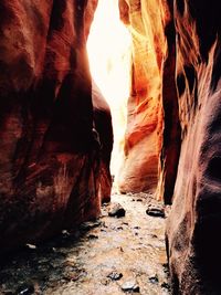 Rock formations in cave