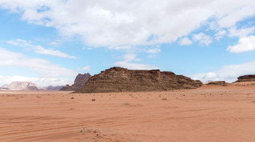 Scenic view of desert against sky