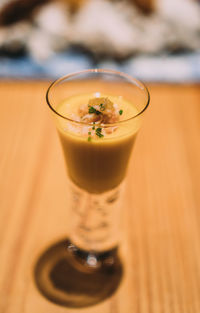 Close-up of drink on table
