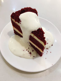 Close-up of cake in plate