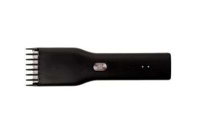 Directly above shot of computer keyboard against white background